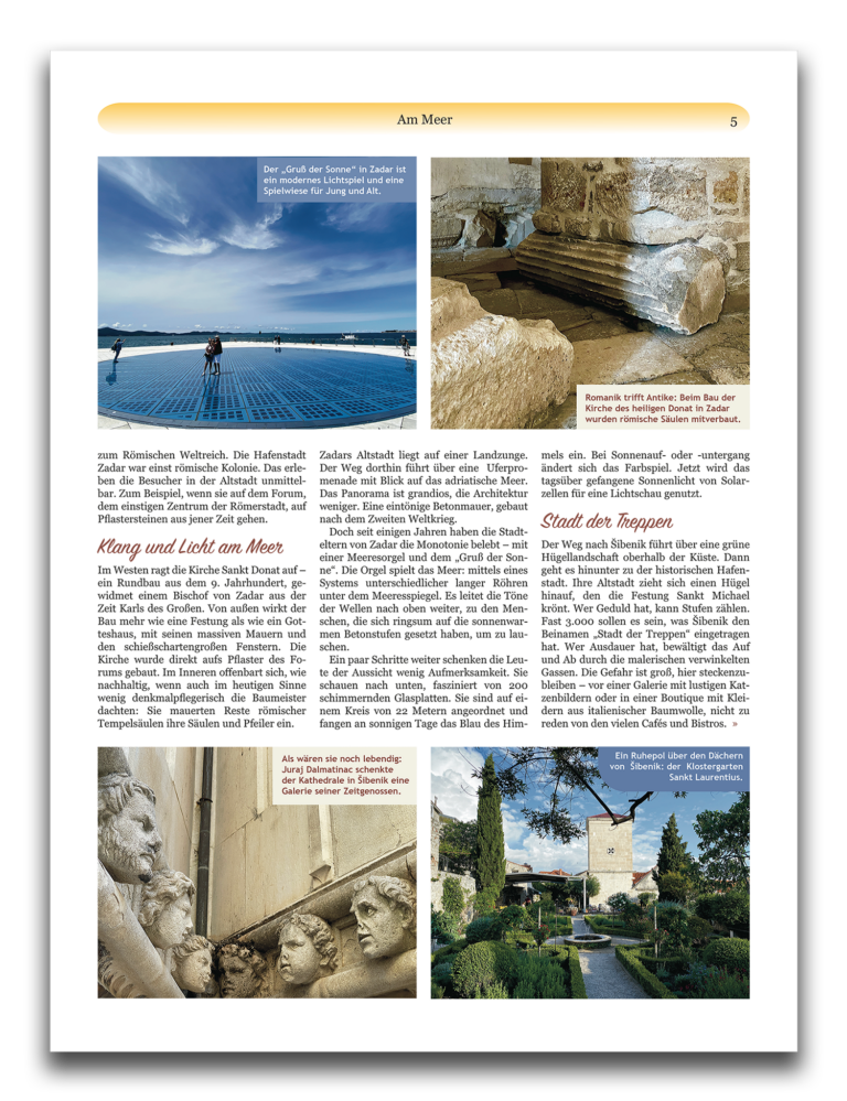 Arbeitsprobe - zwischen Palastmauerun und Meeresrauschen