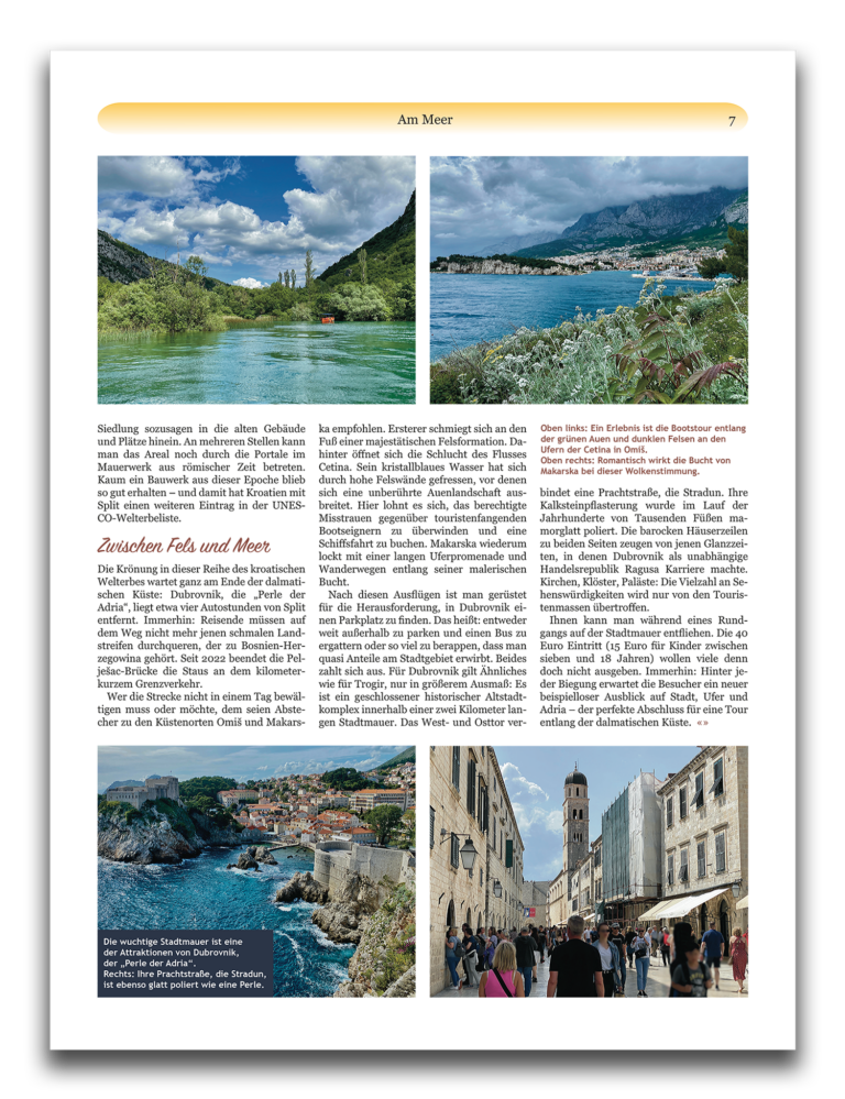 Arbeitsprobe - zwischen Palastmauerun und Meeresrauschen