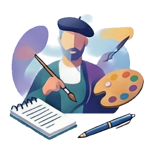 Redaktionsarbeit Icon - Kuenstler