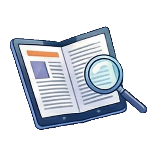 Redaktionsarbeit Icon - Lupe