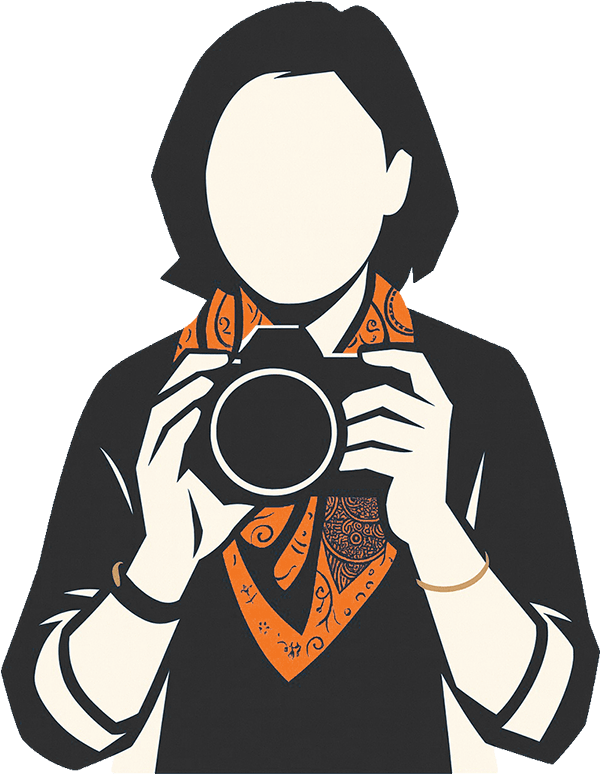 Grafik Fotografin - wie Schwarze Tinte